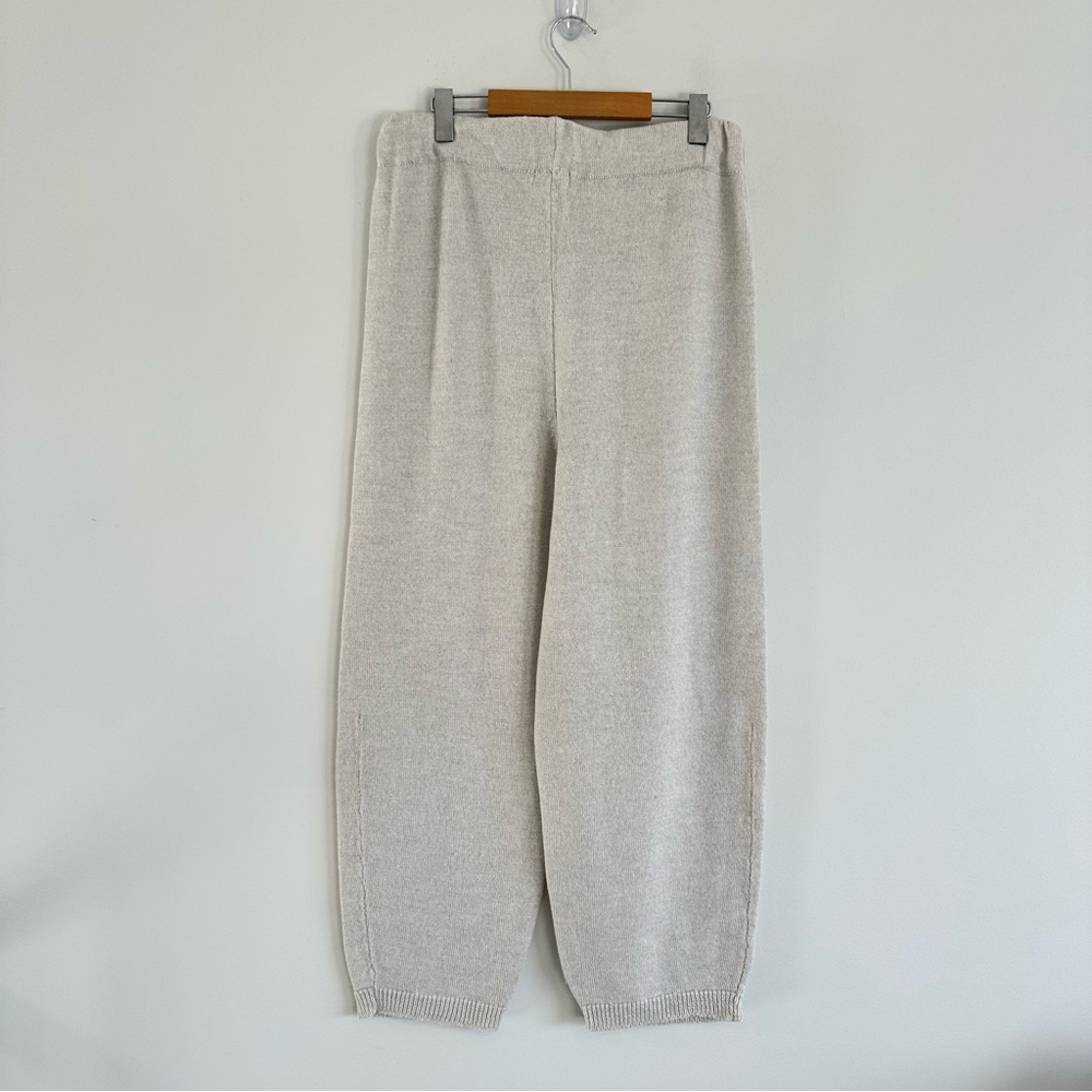Micaela Greg Wool Tapered Sweatpants Size Large Cream - Picture 3 of 11